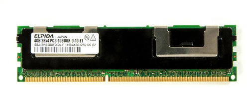 Arbeitspeicher 1x 4GB ELPIDA ECC REGISTERED DDR3  1333MHz PC3-10600 RDIMM | EBJ41HE4BDFD-DJ-F