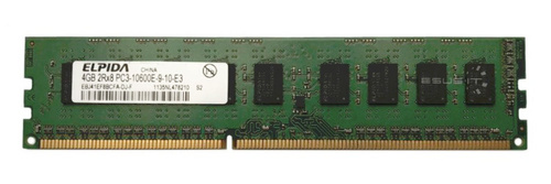 Arbeitspeicher 1x 4GB ELPIDA ECC UNBUFFERED DDR3  1333MHz PC3-10600 UDIMM | EBJ41EF8BCFA-DJ-F